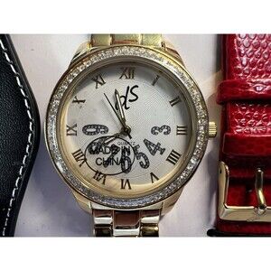 Daniela Swaebe Timepiece Gold Tone Watch Set New w/4 bands! New Battery